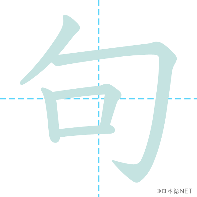 漢字「句」の書き順