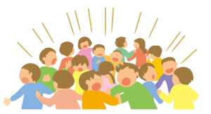 【オノマトペ】ガヤガヤの意味と例文