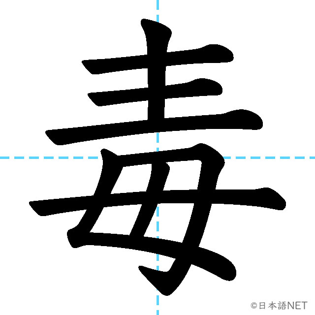 【JLPT N2漢字】「毒」の意味・読み方・書き順