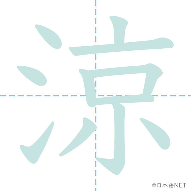 漢字「涼」の書き順