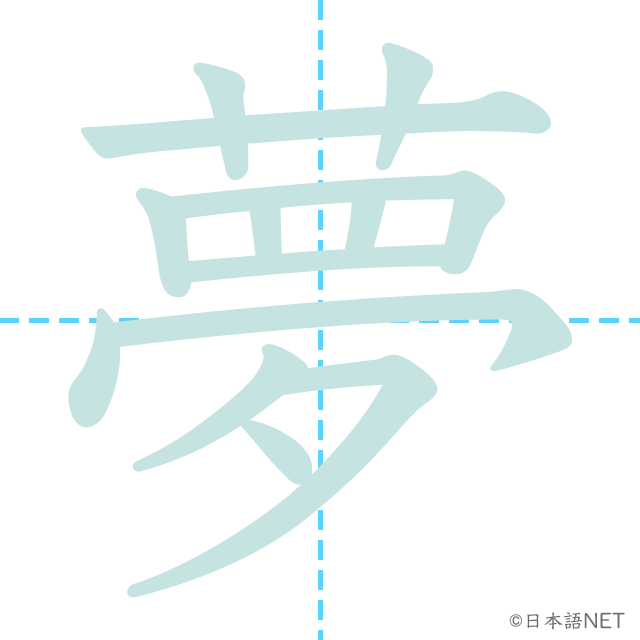 漢字「夢」の書き順