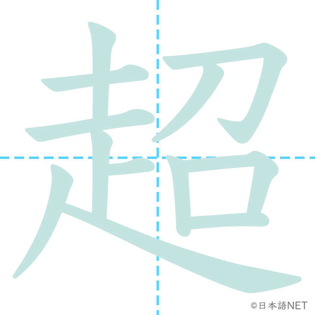 漢字「超」の書き順