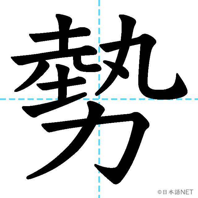 【JLPT N2漢字】「勢」の意味・読み方・書き順