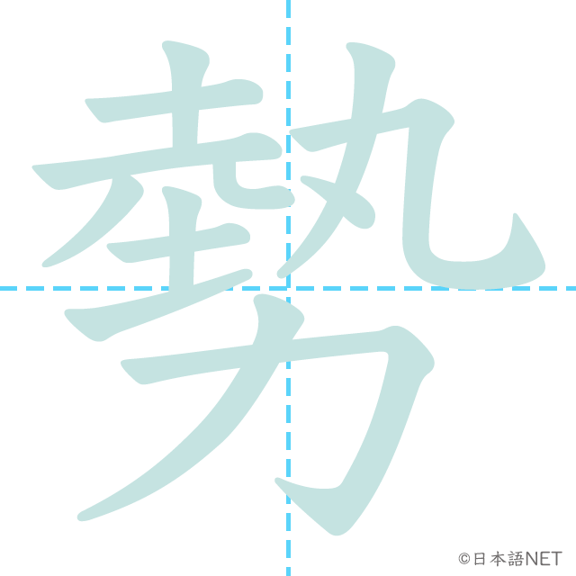 漢字「勢」の書き順