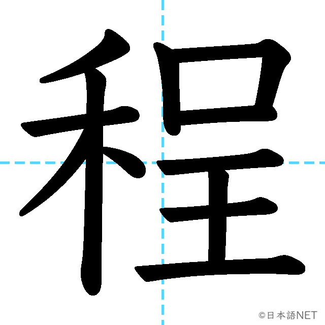 【JLPT N2漢字】「程」の意味・読み方・書き順