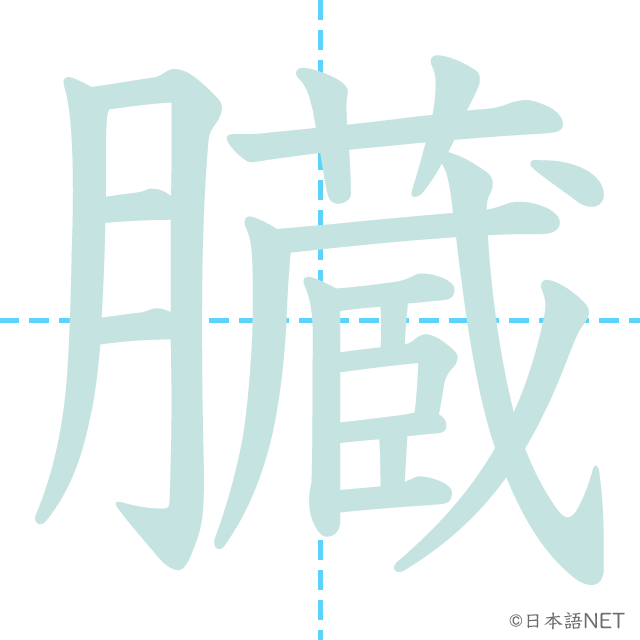 漢字「臓」の書き順