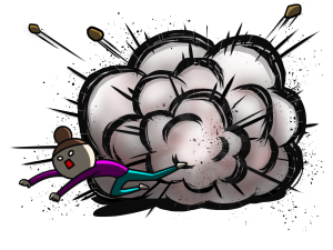 【オノマトペ】ドカーンの意味と例文