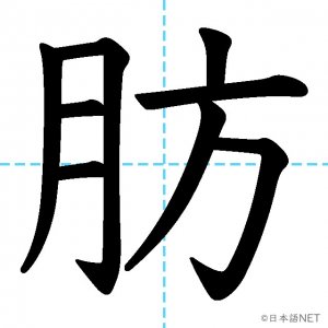 【JLPT N1漢字】「肪」の意味・読み方・書き順
