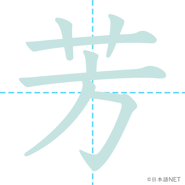 漢字「芳」の書き順