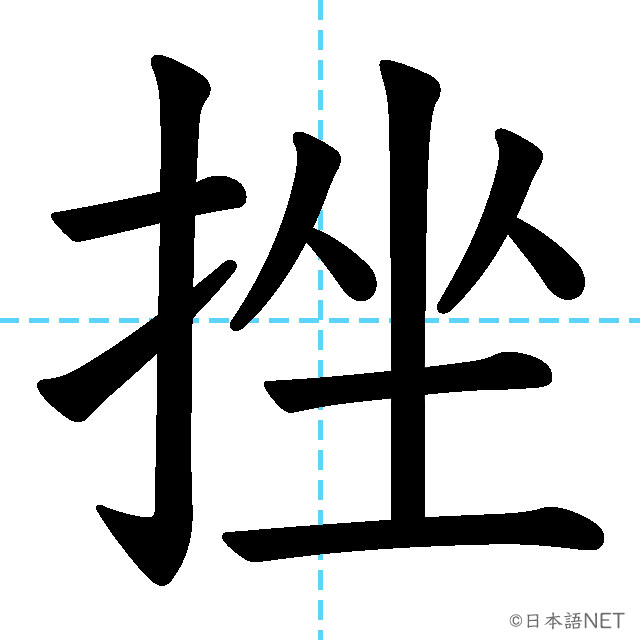 【JLPT N1漢字】「挫」の意味・読み方・書き順