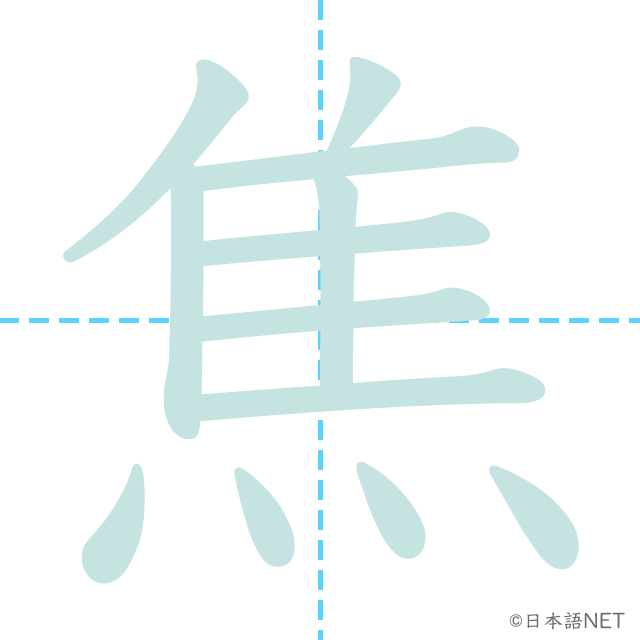 漢字「焦」の書き順