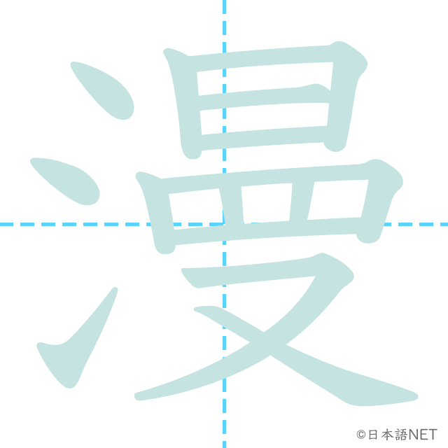 漢字「漫」の書き順