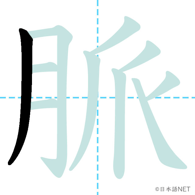 【JLPT N1漢字】「脈」の意味・読み方・書き順 - 日本語NET