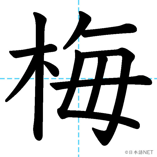 【JLPT N1漢字】「梅」の意味・読み方・書き順
