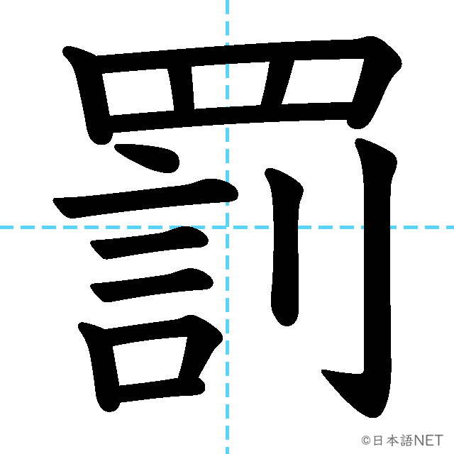 【JLPT N1漢字】「罰」の意味・読み方・書き順