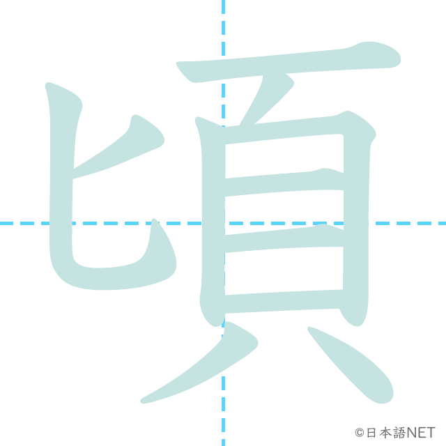 漢字「頃」の書き順
