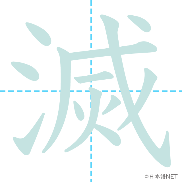 漢字「滅」の書き順