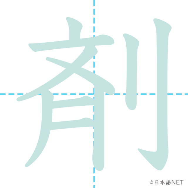 漢字「剤」の書き順