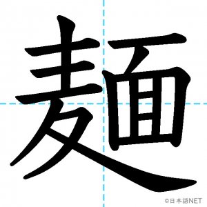 【JLPT N1漢字】「麺」の意味・読み方・書き順