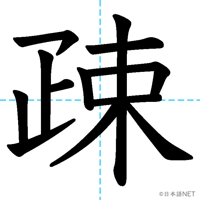 【JLPT N1漢字】「疎」の意味・読み方・書き順