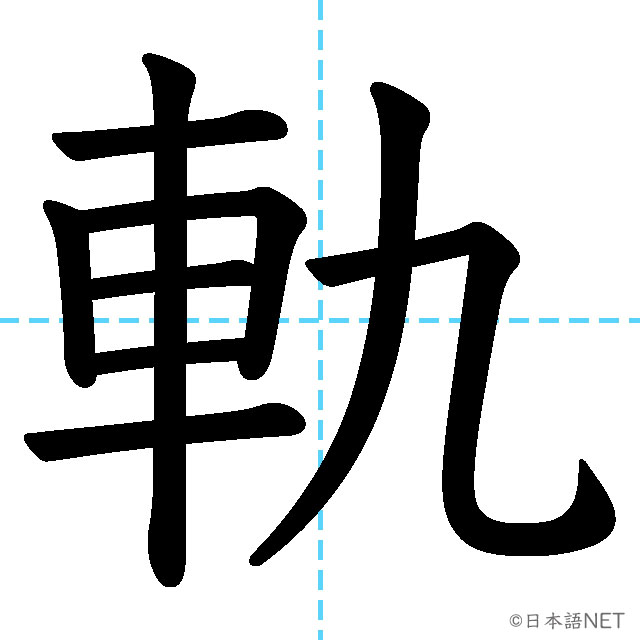 【JLPT N1漢字】「軌」の意味・読み方・書き順