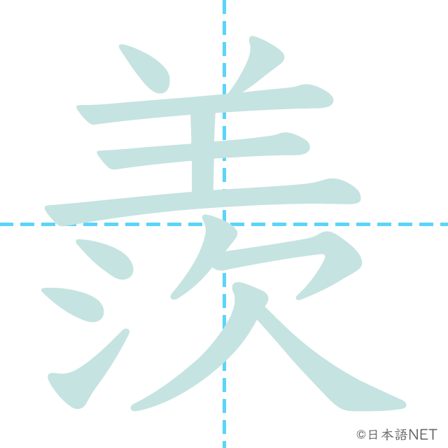 漢字「羨」の書き順