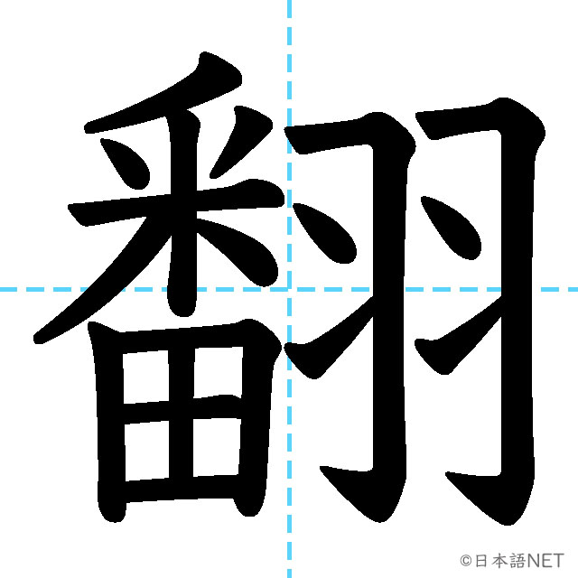 【JLPT N1漢字】「翻」の意味・読み方・書き順