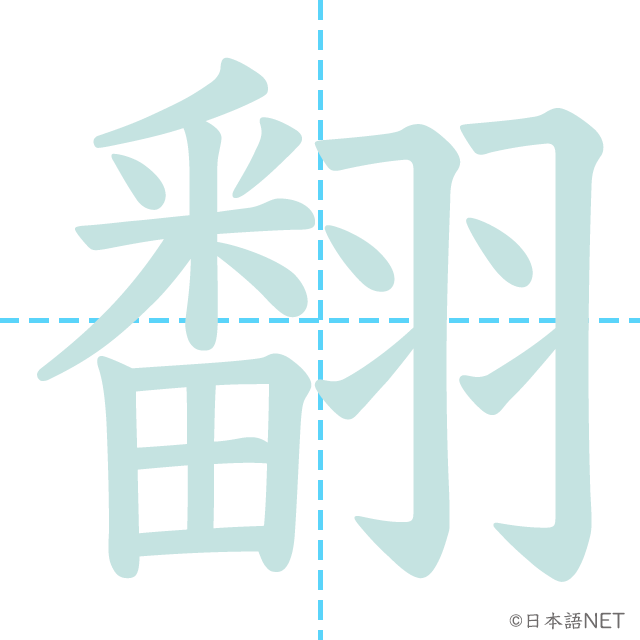 漢字「翻」の書き順