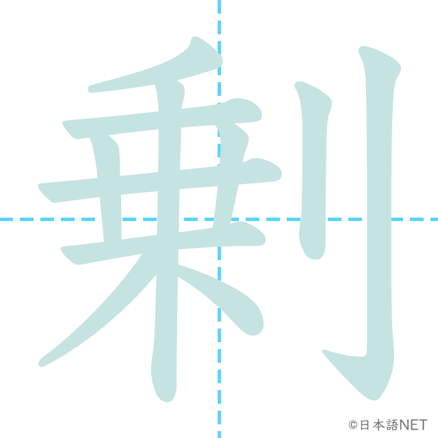 漢字「剰」の書き順