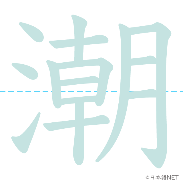 漢字「潮」の書き順
