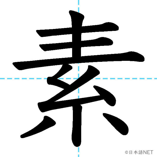 【JLPT N1漢字】「素」の意味・読み方・書き順