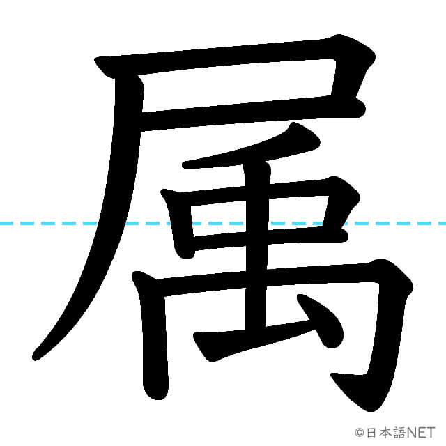 【JLPT N1漢字】「属」の意味・読み方・書き順